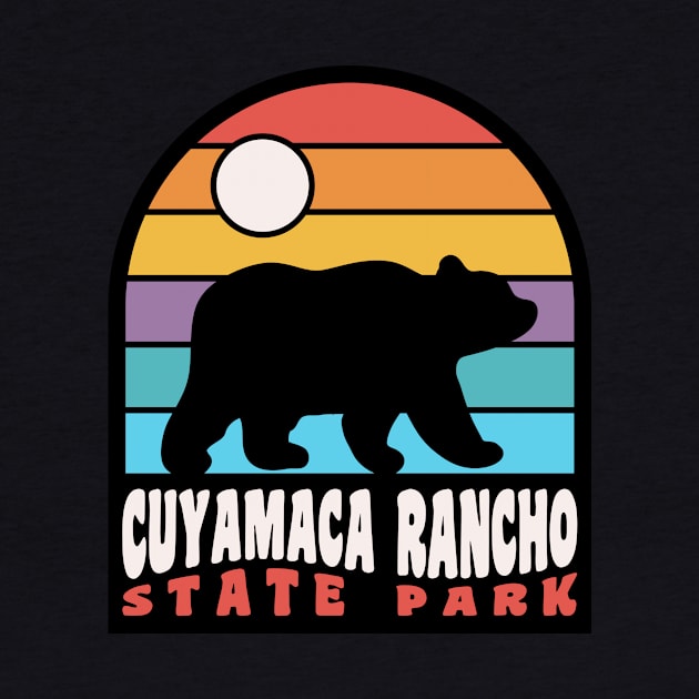 Cuyamaca Rancho State Park California Retro Bear by PodDesignShop